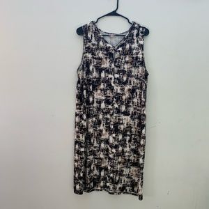 J Jill Large Black and Tan Dress